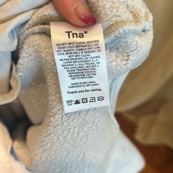 TNA Baby Blue Moc Neck Sweatfleece Cozy Fleece Mega Fit Sz 1 (xs/s) - Picture 8 of 9
